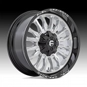 Fuel Arc D798 Brushed Silver with Gloss Black Lip Custom Truck Wheels